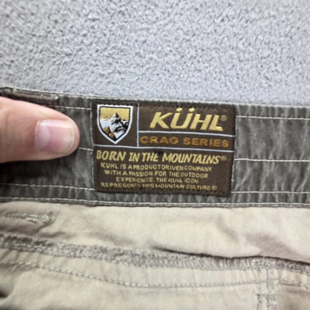 Kuhl Shorts‎ Mens 32 Green Ambush Cargo Crag Outdoor Hiking Zip Pockets
